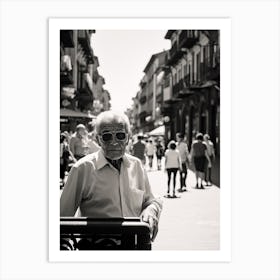 Pamplona, Spain, Black And White Analogue Photography 2 Art Print