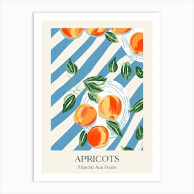 Marche Aux Fruits Poster Apricots Fruit Summer Illustration 7 Art Print