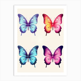 Colorful Butterflies Art Print