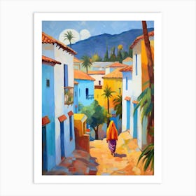 Chefchaouen Morocco 2 Fauvist Painting Art Print
