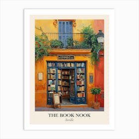 Seville Book Nook Bookshop 2 Poster Art Print