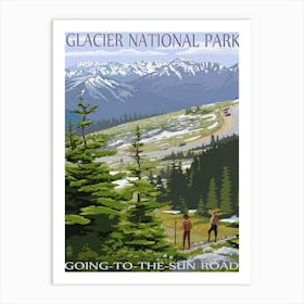 Glacier National Park Going To The Sun Road Art Print