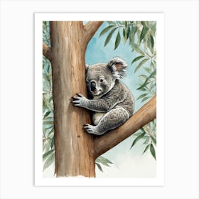 Koala In Tree Art Print