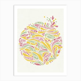 Groovy Splash [sherbet green / pink] Art Print