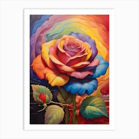 Rainbow Rose 6 Art Print