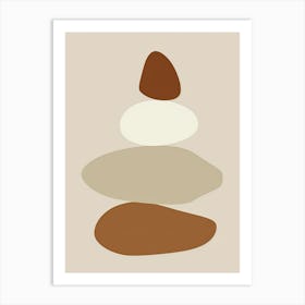 Sandstone Stacks Abstract Boho Contemporary Design Art Print