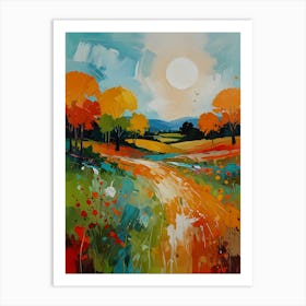 Autumn Road 2 Art Print