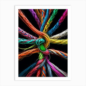 Colorful Ropes Art Print