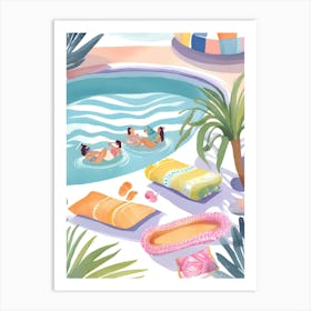 Pool Party Art Print