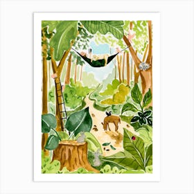 Forest Hammock Art Print