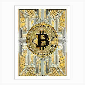 Bitcoin Painting Art Print