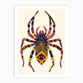 Colourful Insect Illustration Tarantula 5 Art Print