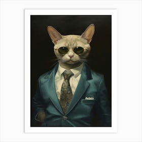 Gangster Cat Singapura 3 Art Print