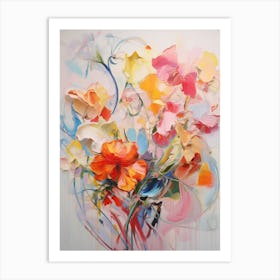 Abstract Flower Painting Petunia 3 Art Print