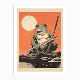 Frog Samurai,  Matsumoto Hoji Inspired Japanese 3 Art Print