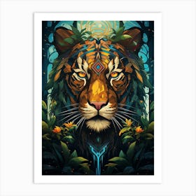 Tiger In The Jungle Art Print