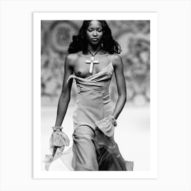 Naomi Campbell Walks The Runway At The Chanel Haute Couture Spring Summer 1993 Art Print