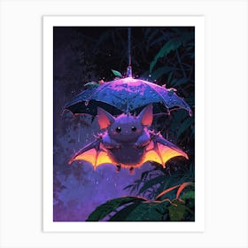 Bats In The Rain Art Print