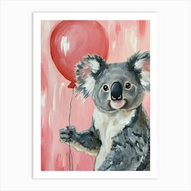 Cute Koala 3 With Balloon Art Print