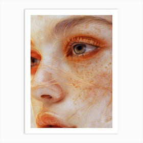Abstract Of A Woman'S Face Extraordinary femininity woven with threads of gold 10 Art Print