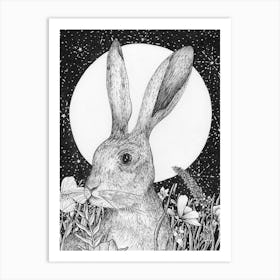 The Hare And The Moon Art Print