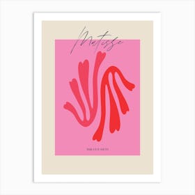 Pink Matisse Inspired Flower Art Print