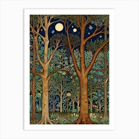 William Morris Woods At Night Art Print