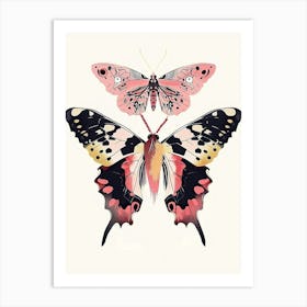 Colourful Insect Illustration Butterfly 24 Art Print