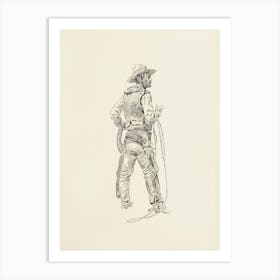 Vintage Cowboy Art Print