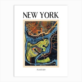 Pelham Bay New York Colourful Silkscreen Illustration 1 Poster Art Print