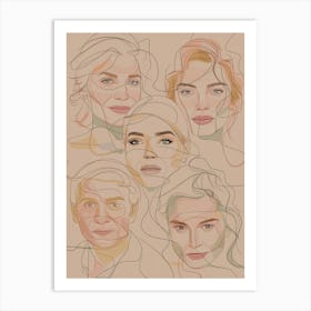 Portrait Of Women Art Print