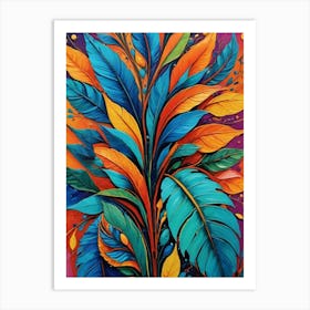 Colorful Leaves Art Print