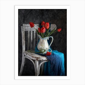 Red Tulips On A Chair, Still life, Printable Wall Art, Still Life Painting, Vintage Still Life, Still Life Print, Gifts, Vintage Painting, Vintage Art Print, Moody Still Life, Kitchen Art, Digital Download, Personalized Gifts, Downloadable Art, Vintage Prints, Vintage Print, Vintage Art, Vintage Wall Art, Oil Painting, Housewarming Gifts, Neutral Wall Art, Fruit Still Life, Personalized Gifts, Gifts, Gifts for Pets, Anniversary Gifts, Birthday Gifts, Gifts for Friends, Christmas Gifts, Gifts for Boyfriend, Gifts for Wife, Gifts for Mom, Gifts for Husband, Gifts for Her, Custom Portrait, Gifts for Girlfriend, Gifts for Him, Gifts for Sister, Gifts for Dad, Couple Portrait, Portrait From Photo, Anniversary Gift Art Print