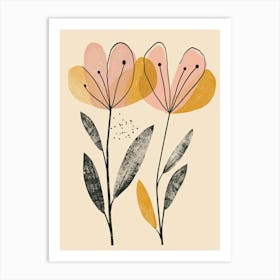 Miami Beach Flower Market Boho Minimalist Style Art Print