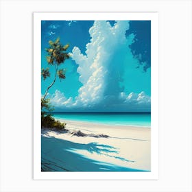 Sandy Beach and Blue Sky Art Print