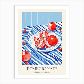 Marche Aux Fruits Pomegranate Fruit Summer Illustration 1 Art Print