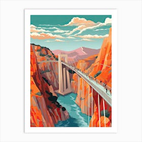 Royal Gorge Bridge & Park, Colorado, Usa Colourful 4 Art Print