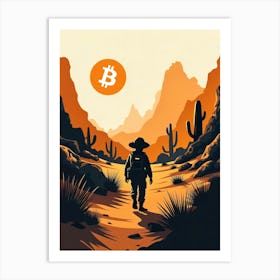 Bitcoin In The Desert 1 Art Print