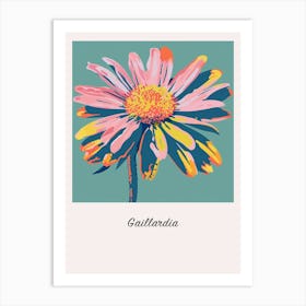Gaillardia 1 Square Flower Illustration Poster Art Print