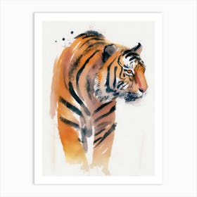 Tiger Watercolor Painting 1 Art Print