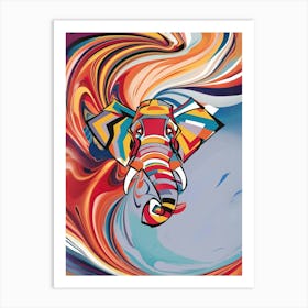 Abstract Elephant Art Print