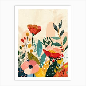 Radiant Abstractions Mid Century Style Art Print