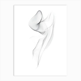 Abstract Smoke On White Background Art Print