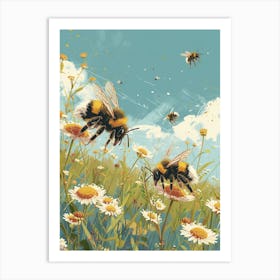 Sweat Bee Storybook Illustration 16 Art Print