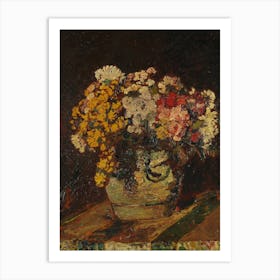 A Vase Of Wild Flowers, Adolphe Monticelli Art Print