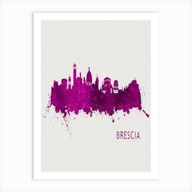 Brescia Italy City Purple Art Print