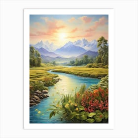 River In The Mountains 2 Art Print