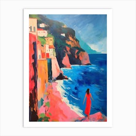 Amalfi Coast Italy Fauvist Painting Art Print