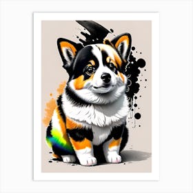 Corgi Puppy Art Print