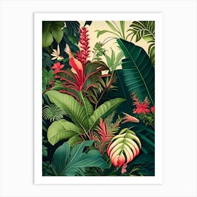 Tropical Paradise 6 Botanicals Art Print